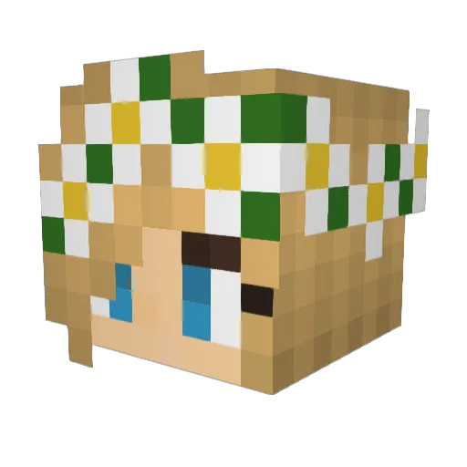 lisagarnier Minecraft avatar head, 3D render