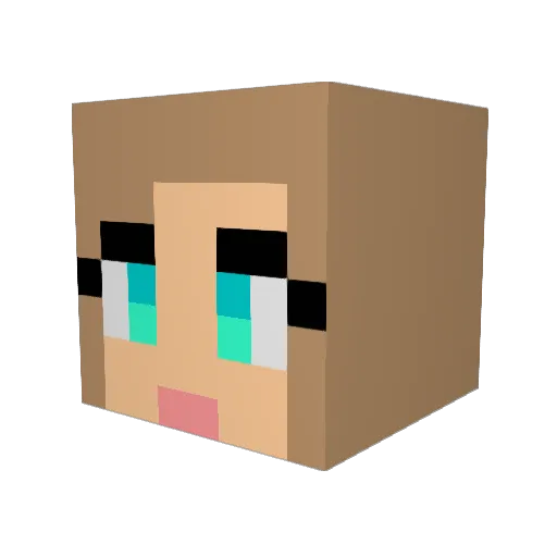 lisah1 Minecraft avatar head, 3D render