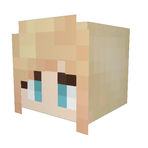 lisalou25 Minecraft avatar head, 3D render