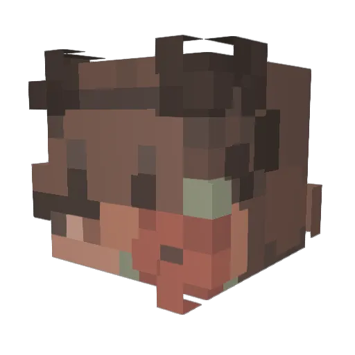 lisarvensis Minecraft avatar head, 3D render