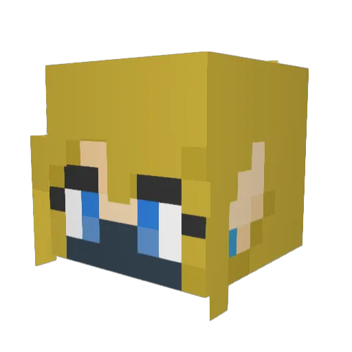lisashibby Minecraft avatar head, 3D render