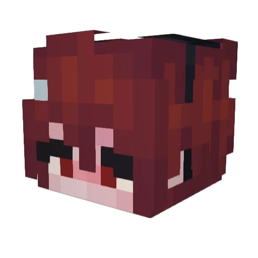 lisbubu Minecraft avatar head, 3D render