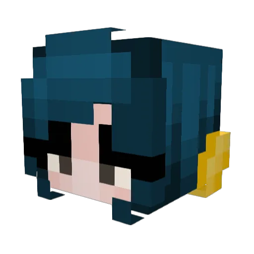 lisdex Minecraft avatar head, 3D render
