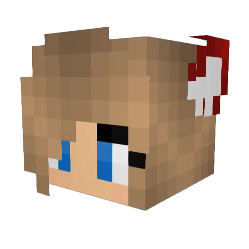 lise_pip Minecraft avatar head, 3D render