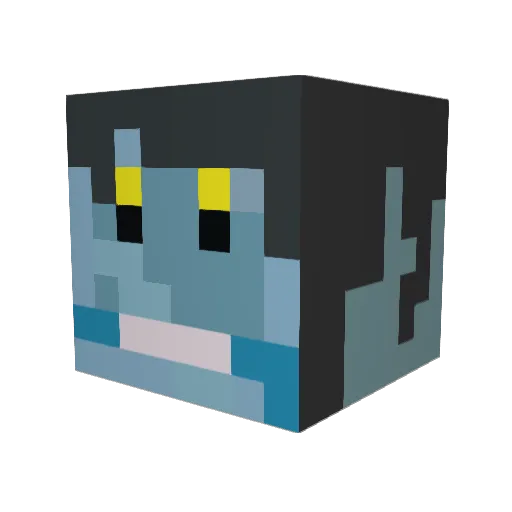 lisech Minecraft avatar head, 3D render