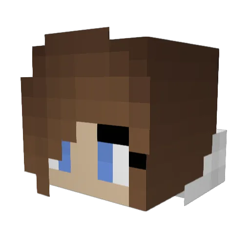 lisesa Minecraft avatar head, 3D render