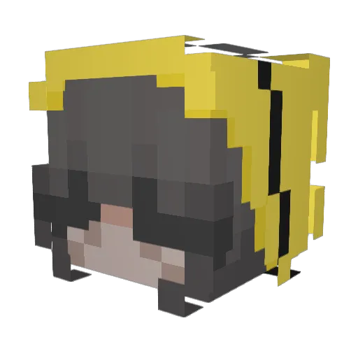 lisgomita Minecraft avatar head, 3D render