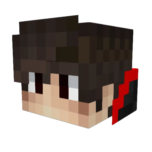 lishanye Minecraft avatar head, 3D render