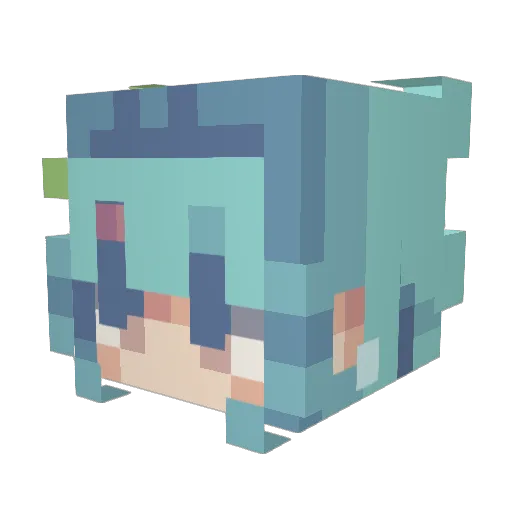 lishybear Minecraft avatar head, 3D render