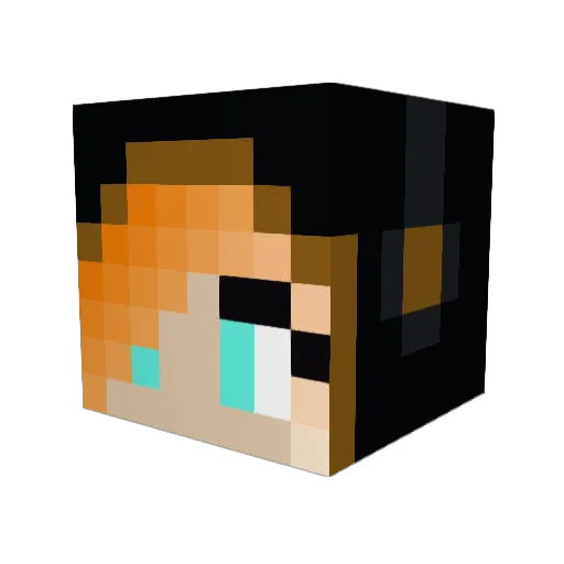lisica7070 Minecraft avatar head, 3D render