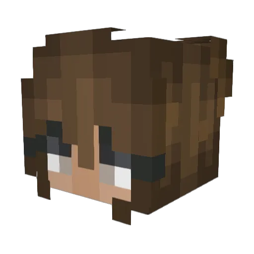 lisii Minecraft avatar head, 3D render