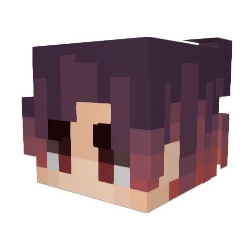 lisliv Minecraft avatar head, 3D render