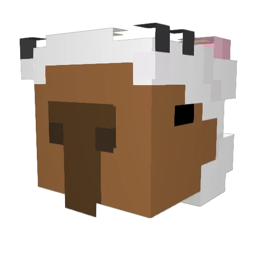lisoe Minecraft avatar head, 3D render