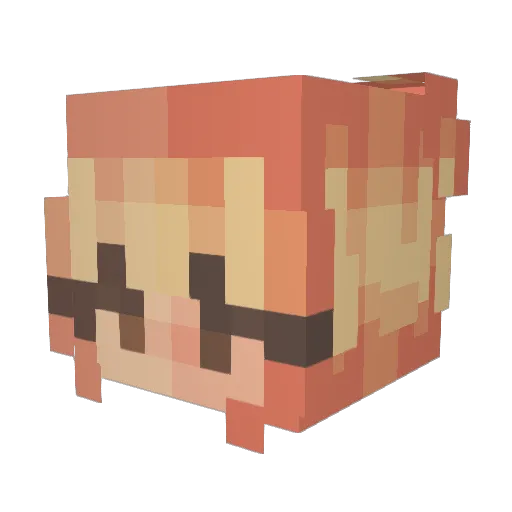 lissaaaaa Minecraft avatar head, 3D render