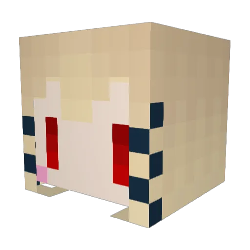 lissete Minecraft avatar head, 3D render