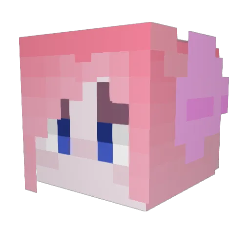 listac Minecraft avatar head, 3D render