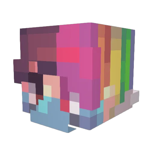 listars Minecraft avatar head, 3D render