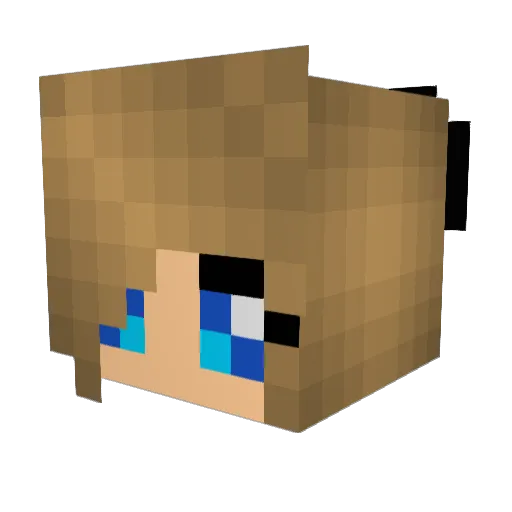 liste001 Minecraft avatar head, 3D render
