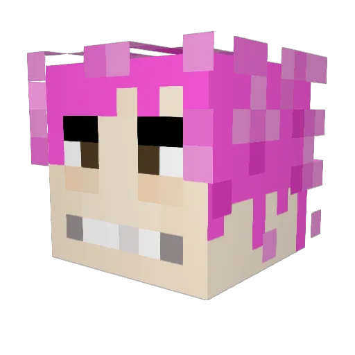 listed333 Minecraft avatar head, 3D render