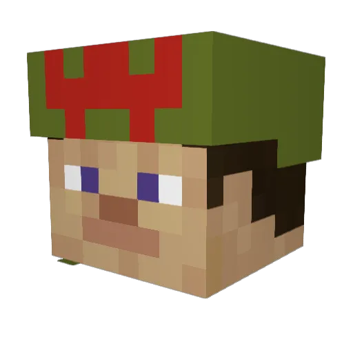 lisueq Minecraft avatar head, 3D render