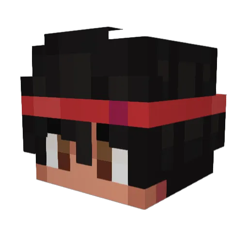 litebow Minecraft avatar head, 3D render