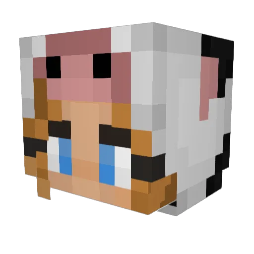 litemilk Minecraft avatar head, 3D render