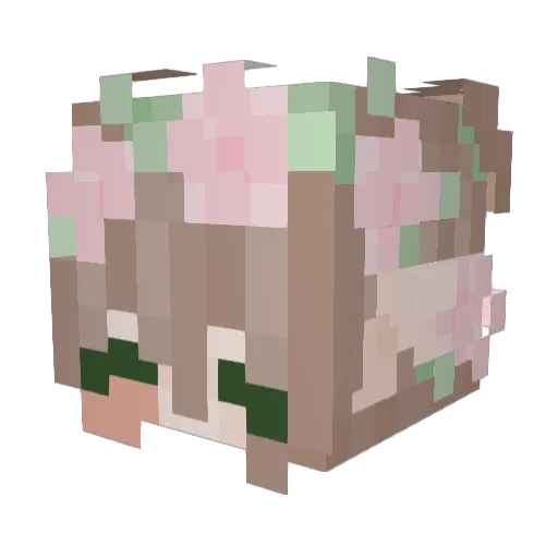 literally_liv Minecraft avatar head, 3D render