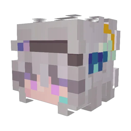 literallyfirefly Minecraft avatar head, 3D render