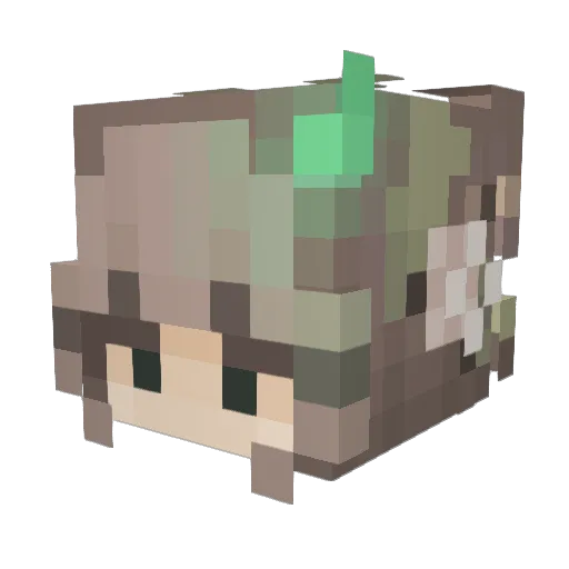 lithicorn Minecraft avatar head, 3D render