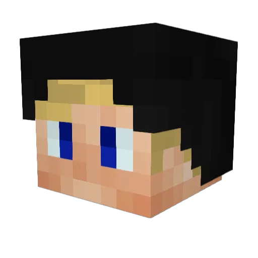 litjay Minecraft avatar head, 3D render