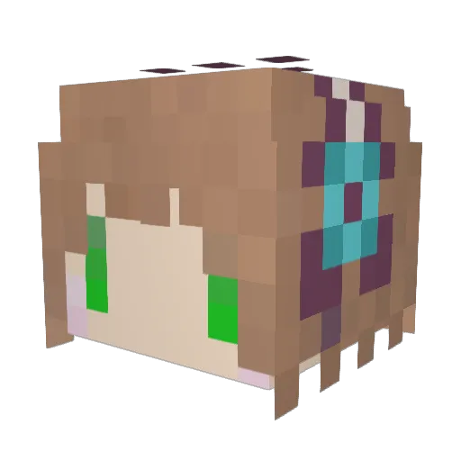 litre8 Minecraft avatar head, 3D render