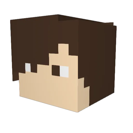 little87 Minecraft avatar head, 3D render