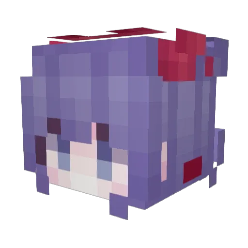 littleCiel Minecraft avatar head, 3D render