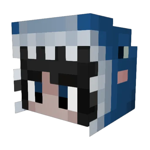 little_Cookieee Minecraft avatar head, 3D render