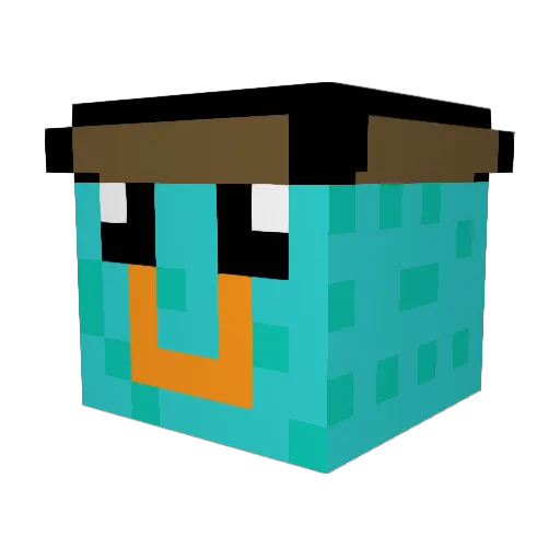 little_ajax Minecraft avatar head, 3D render