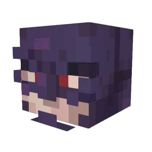 little_iceblock Minecraft avatar head, 3D render