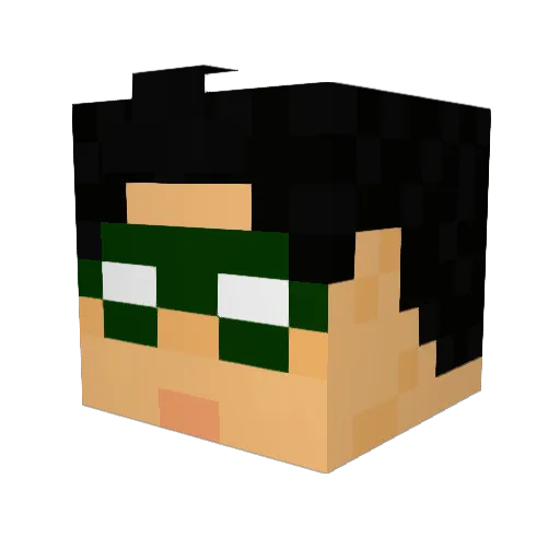 little_lou Minecraft avatar head, 3D render