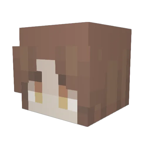 little_red_d Minecraft avatar head, 3D render