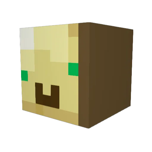 little_redstone Minecraft avatar head, 3D render