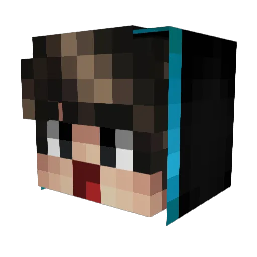 little_shimada Minecraft avatar head, 3D render