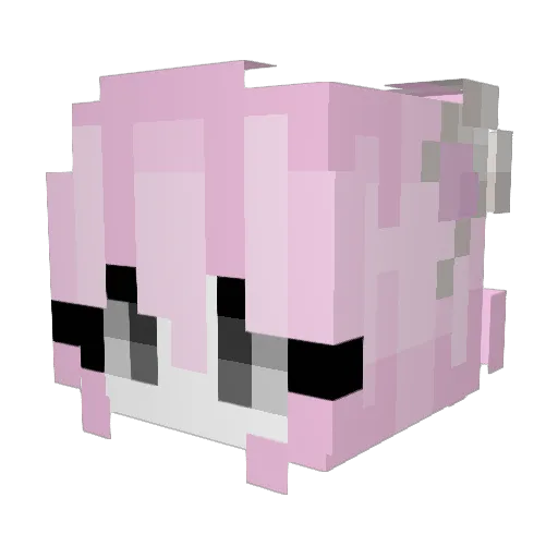 little_zoe Minecraft avatar head, 3D render