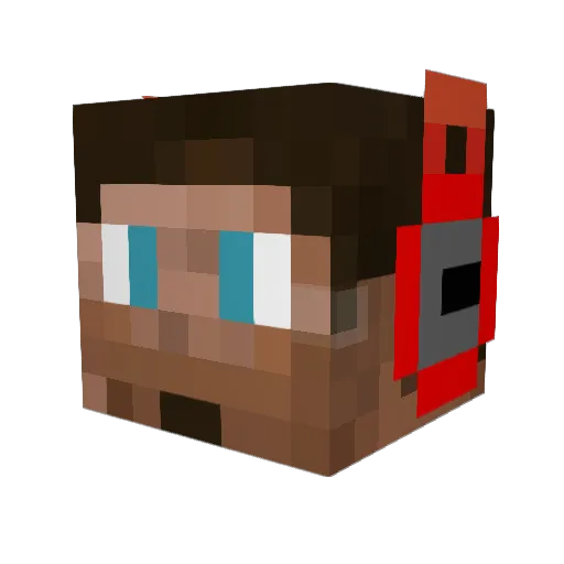 littlebazuka Minecraft avatar head, 3D render