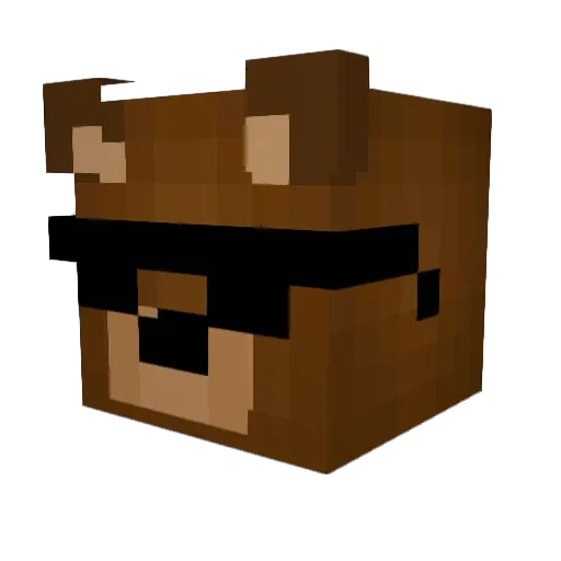 littlebear Minecraft avatar head, 3D render