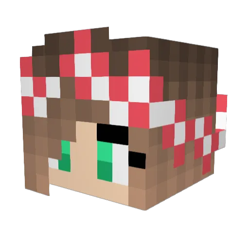 littlebesy Minecraft avatar head, 3D render