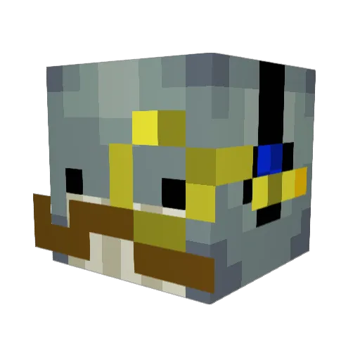 littlebitcrzy Minecraft avatar head, 3D render
