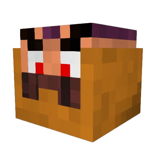 littlechives Minecraft avatar head, 3D render