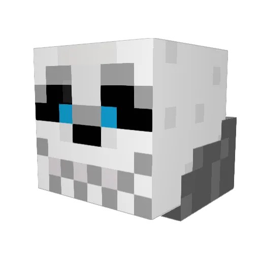 littlecuc Minecraft avatar head, 3D render