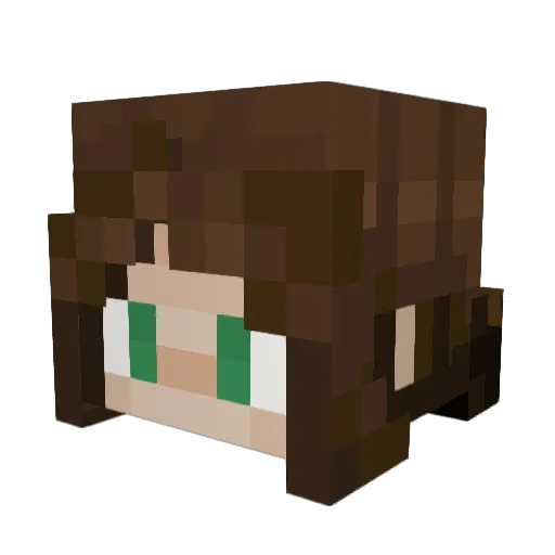 littledergon Minecraft avatar head, 3D render