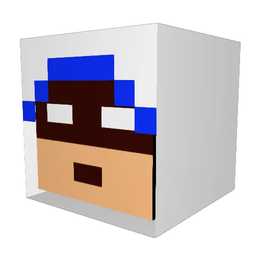 littledog98 Minecraft avatar head, 3D render