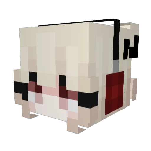 littledove__ Minecraft avatar head, 3D render
